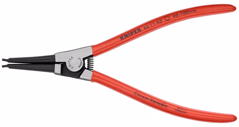 Pinza KNIPEX per l'installazione di anelli di sicurezza esterni, modello 46 11 A3