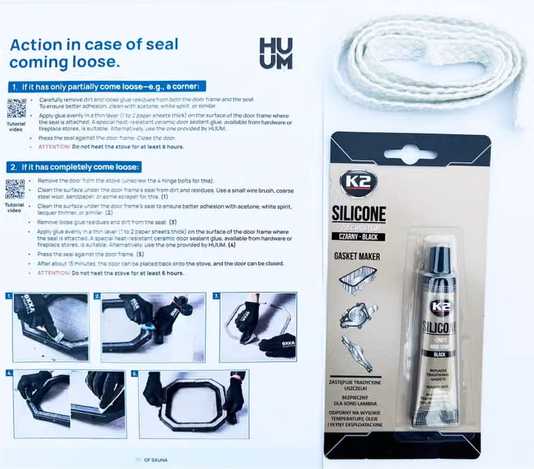 Profilo di tenuta con silicone per la porta Huum Hive Flow