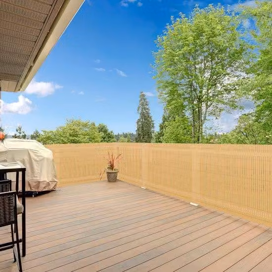 Schermo per la privacy e per balconi, realizzato in PVC, ideale per giardino e balcone - dimensioni 1,6 x 4 metri - colore verde e bianco