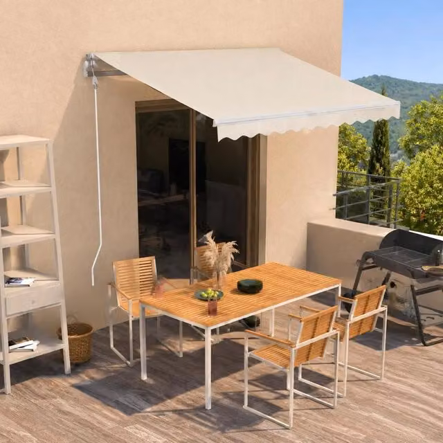 Automatically Retractable Awning 350x250 Cm Cream
