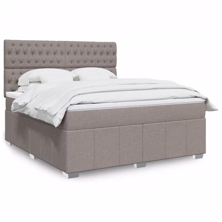 vidaXL Letto Ibrido con Struttura Imbottita e Materasso in Tessuto L/P: 180 x 200 cm