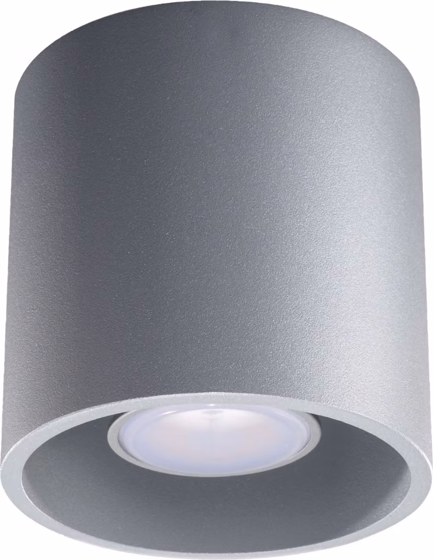 PLAFON AMERO 1 GU10 Grigio Alluminio di LUMILO