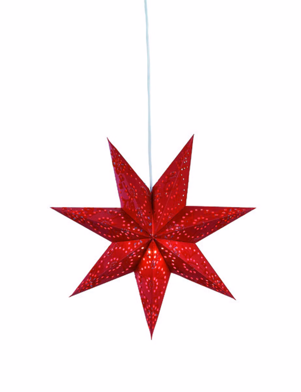 Ornamento luminoso da appendere Stella 45cm rosso ARATORP 700122 Markslojd