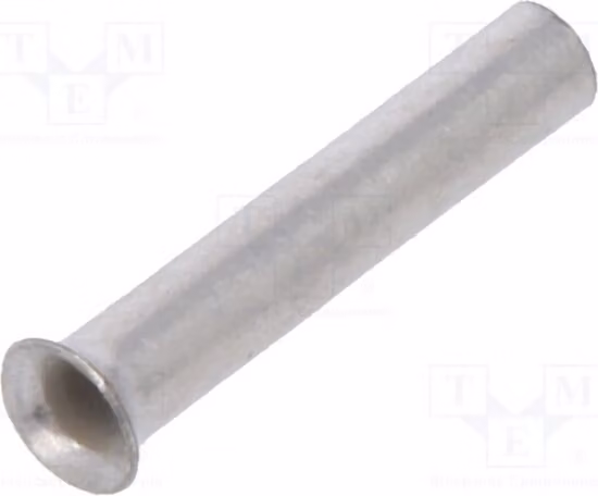 50 connettori a crimpare non isolati, sezione 0,34 mm², rame stagnato, lunghezza 7 mm, modello TUL-NI-00307, per cavi