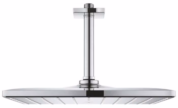 Grohe Rainshower - Soffione 310 Mono Cube, 1 flusso, braccio a soffitto 142 mm, cromo 26565000