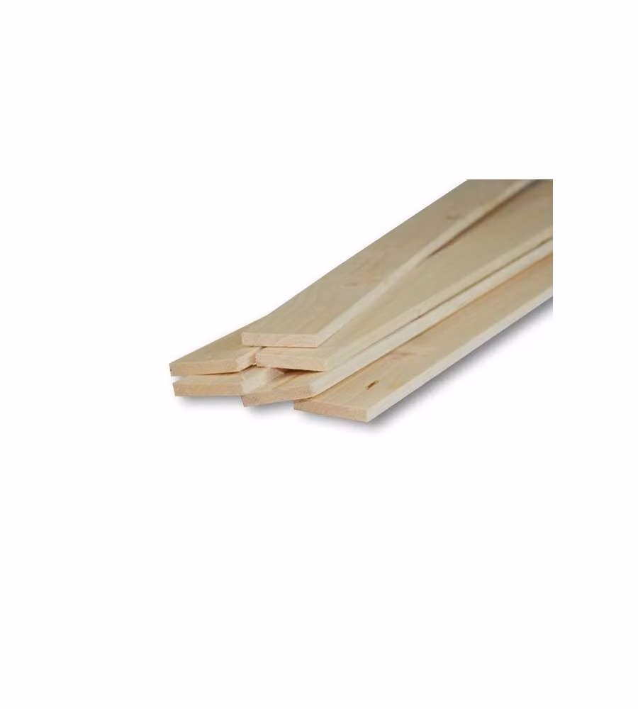 Abete - Listelli Piallati 10x50x1000 mm per Fai da Te e Bricolage