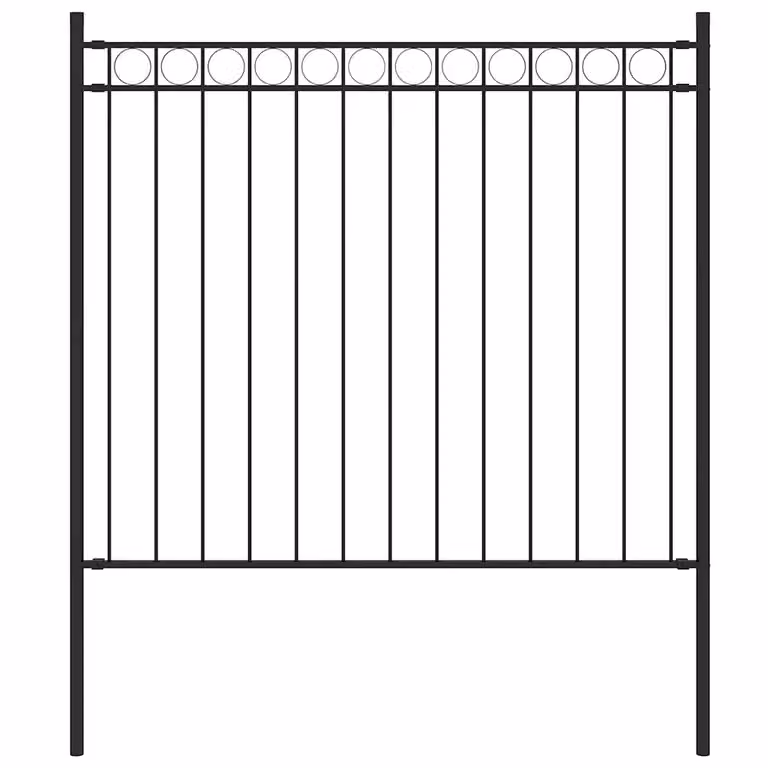 Recinzione da giardino vidaXL ASSEN in acciaio nero L: 170 cm, H: 80 cm