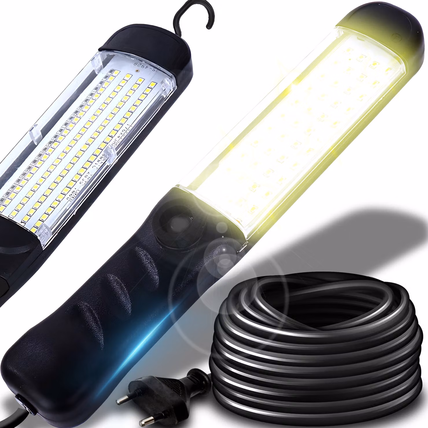 Luce da lavoro Lampada da officina Lampada da lavoro 230V Luci di ispezione LED 12,5W 1400lm Cavo da 8m Torcia a gancio Officina di riparazione auto Campeggio Retoo