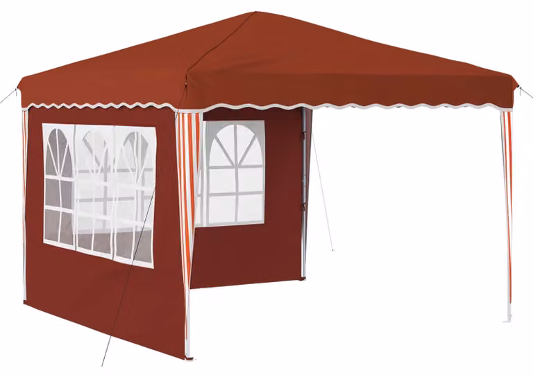 Tenda per feste a pop-up 288 x 288 x 245 cm Terracotta