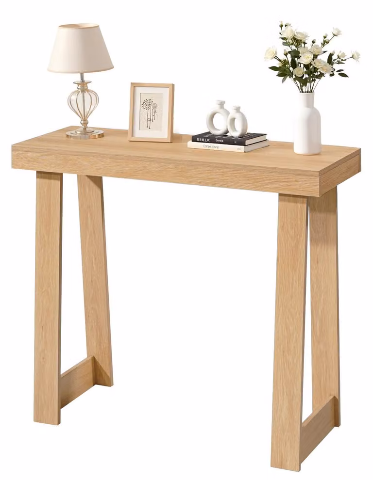 Tavolino da 91,5 cm, scrivania moderna da posizionare dietro il divano, scrivania rettangolare in legno per l'ingresso, tavolino stretto e lungo da posizionare accanto al divano, ideale per corridoio, camera da letto, soggiorno e ingresso, facile da monta
