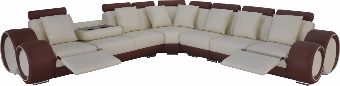Design xxl Leder Polster Sitz Zimmer Eck Wohn Sofa Couch Designer Garnitur Sofas