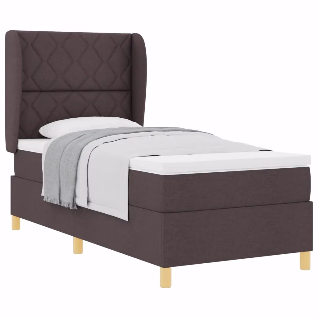 Letto ibrido con testiera e cassetti vidaXL in tessuto marrone L: 90 cm, P: 190 cm, H: 128 cm – 2