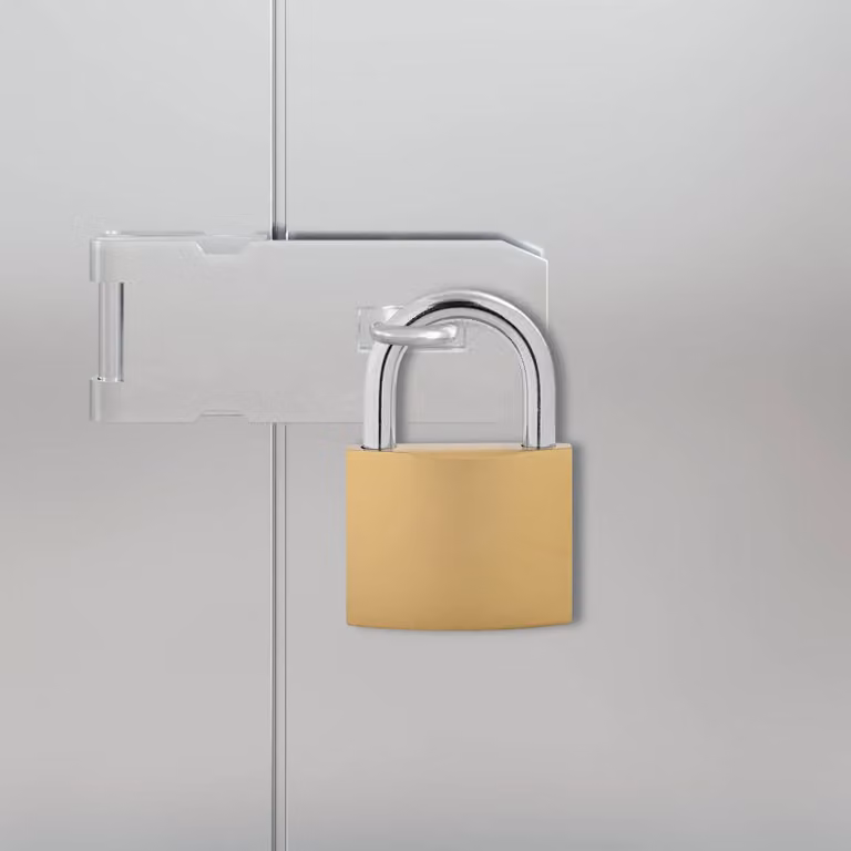 Serratura U-Lock vidaXL in ferro color oro con 6 chiavi