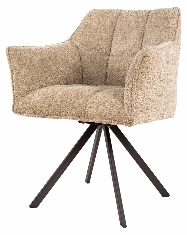 Sedia da pranzo FURNLUX Raster beige e nero 63 cm / Colore principale: beige / Dimensioni: 63 x 81 x 60 cm