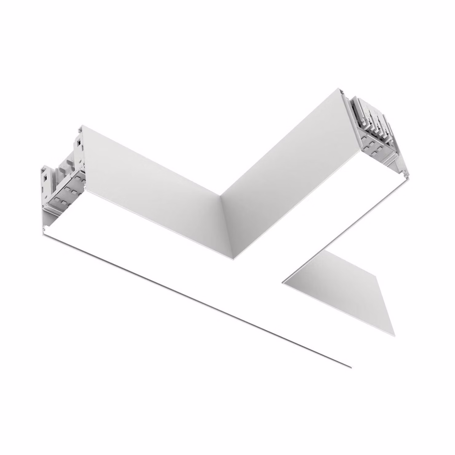 The Light Group Modulo angolare SLC LED Click T, CA, collegamento a sinistra, bianco Click, dimmerabile, Bianco / Opale, Soggiorno / Sala da pranzo, Alluminio, Moderno