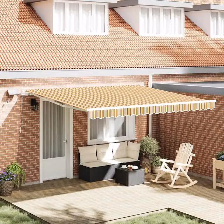 Tenda retrattile vidaXL multicolore in alluminio e poliestere L: 400 cm, P: 300 cm