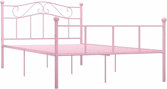 Giroletto-Struttura Letto Rosa in Metallo 120x200 cm 121982