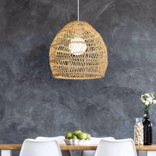 LÚZETE - LAMPADA DA SOFFITTO IN RATTAN MEDIO E27 INOA
