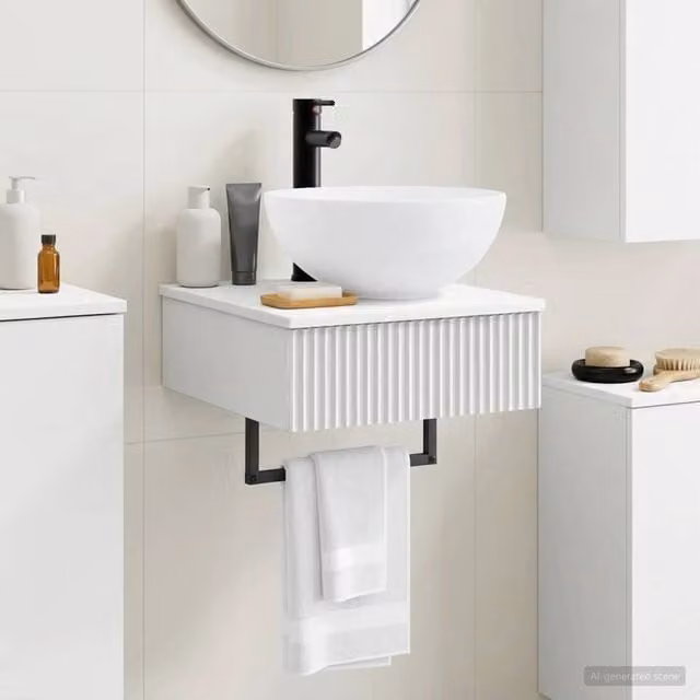 Lavabo da Parete Bianco Lucido 40 x 41 x 40,5 cm 890182