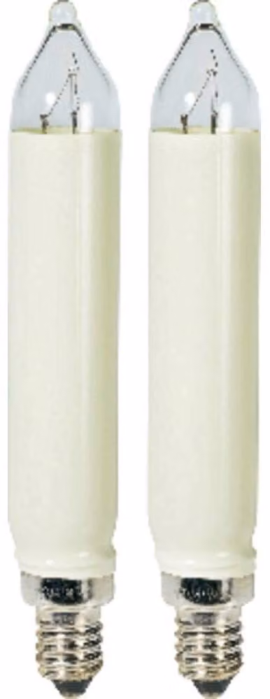 Lampadine di ricambio, confezione da 2, 12 V, 4 W, attacco E10, vetro trasparente, luce bianca