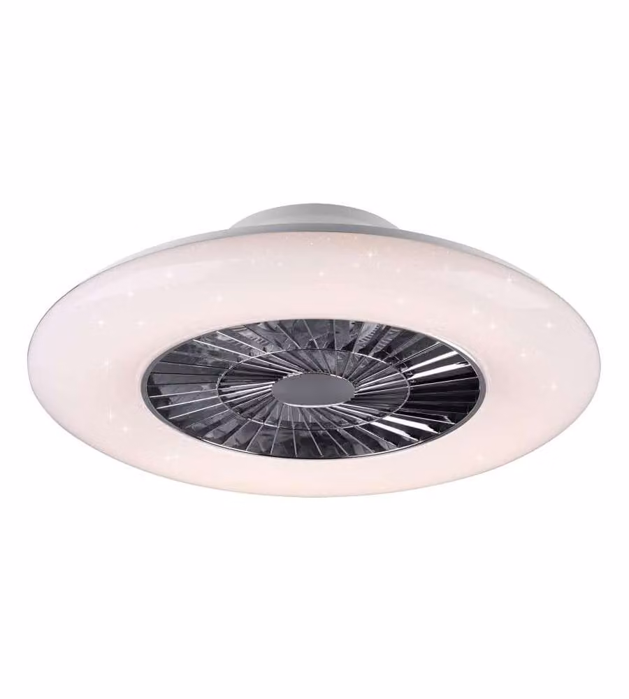 Trio Lighting Plafoniera Ventilatore - Bianco Titanio - 60cm