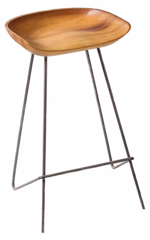 Brauner Holz Barstuhl Elegant und Funktional