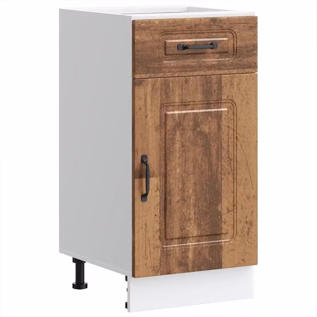 Base da cucina Kalmar in legno multistrato color marrone con ante a battente stile rustico L/P/H: 46 x 40 x 81,5 cm