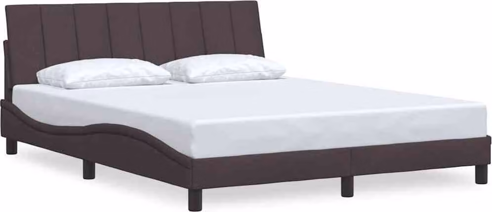 Giroletto senza Materasso Hanko Marrone Scuro 160x200 cm Tessuto
