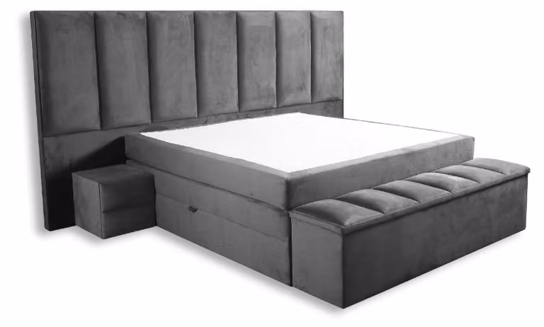 Boxspring Hotel Matratze Schlafzimmer Textil Design Bett Doppel Betten Luxus Ehe