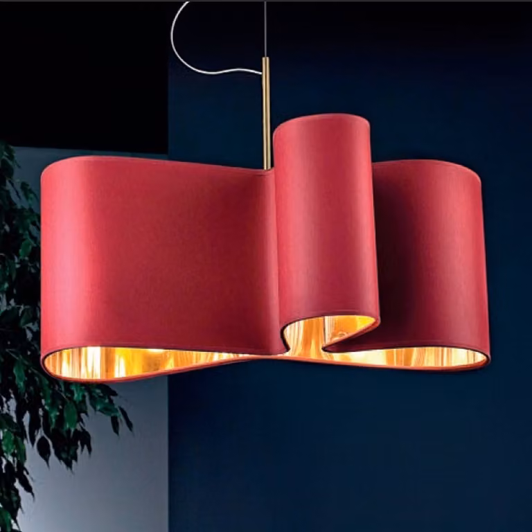 Sil-Lux Lampada a sospensione Mugello, dimmerabile, Rosso, Soggiorno / Sala da pranzo, Plastica, Design, Lampada a sospensione