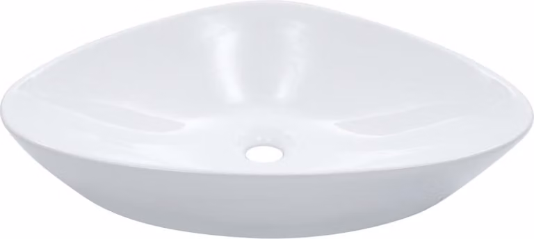 The Living Store Lavabo 58,5 x 39 x 14 cm in Vetroceramica bianca