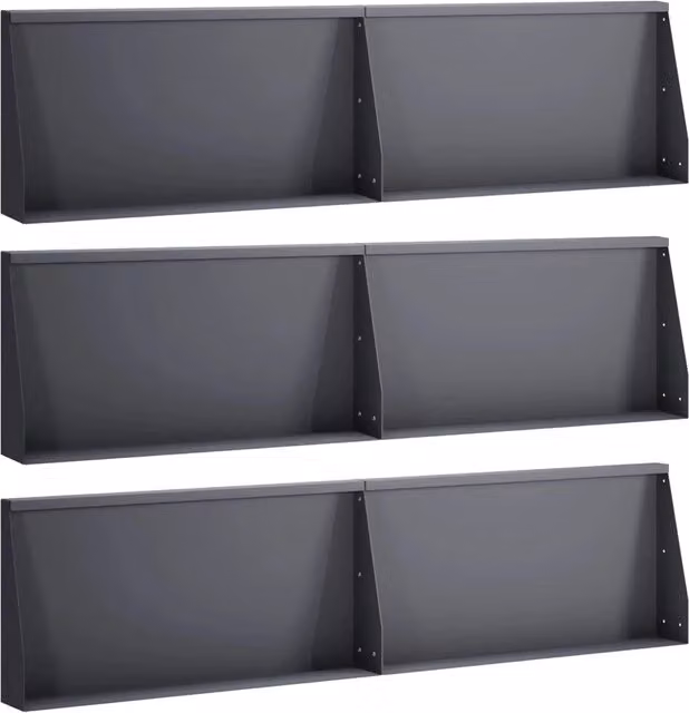 Muro di contenimento 6 pz 80 x 12 x 50 cm Acciaio Antracite 3449193