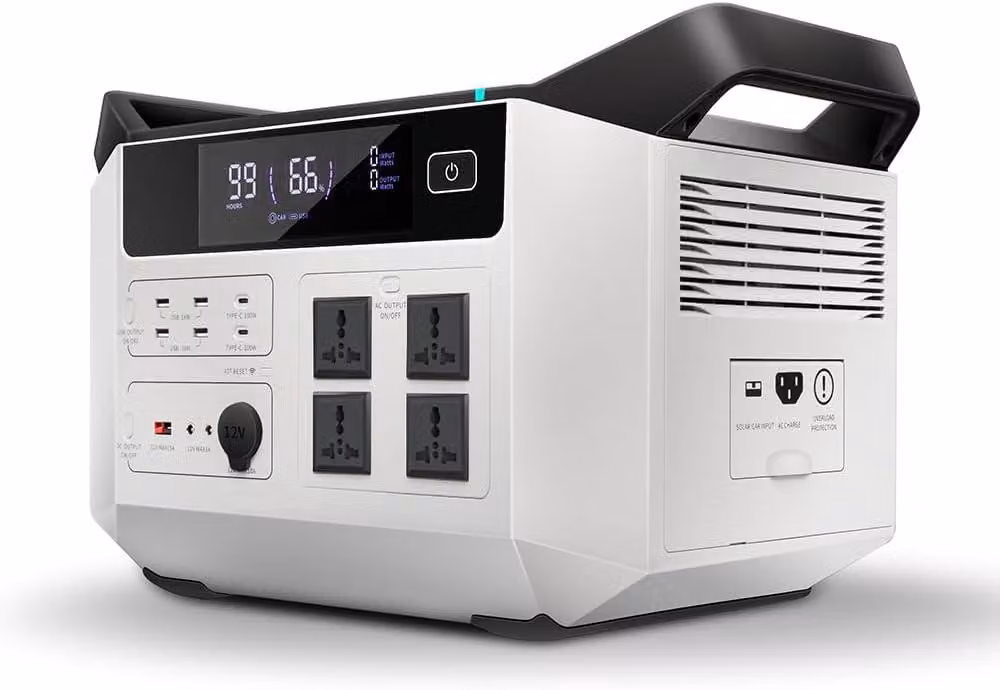 Centralina portatile da 2000 W con batteria da 1872 Wh per l'accumulo di energia mobile e per l'uso in campeggio