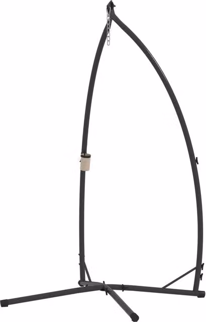 Sedia a sospensione Minimal in metallo nero opaco