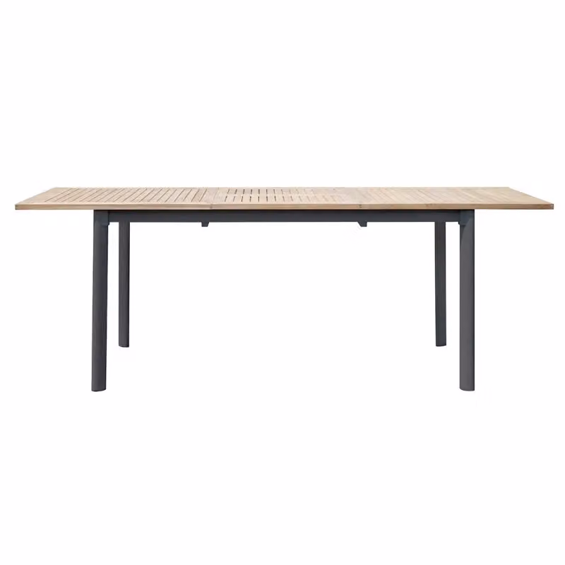 Tavolo allungabile Fuerteventura Moia in teak e alluminio antracite – 2