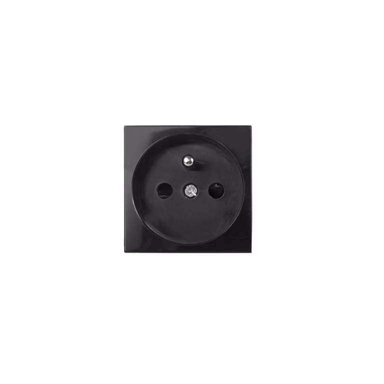 Presa ad incasso tipo E, nera, per telaio in vetro, 250V 16A