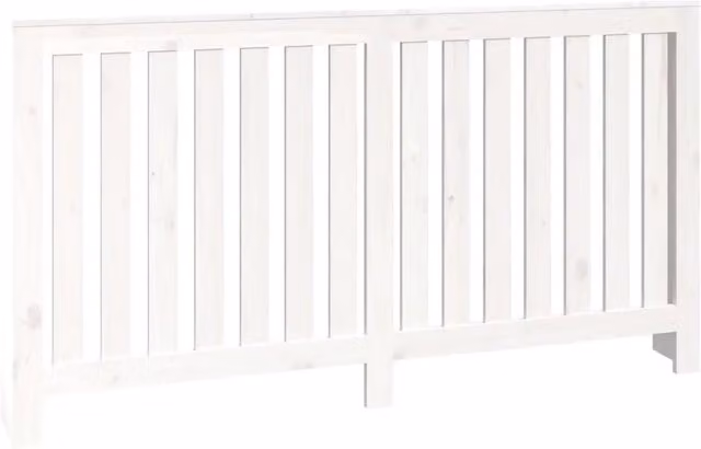 Copertura Termosifone Bianca 153x19x84 cm Legno Massello Pino CFW1729129
