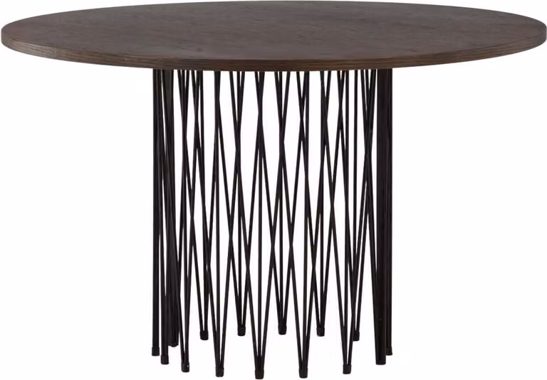 Tavolo da pranzo FURNLUX Stone Walnut Und Black 120cm / Hauptfarbe: Braun / Dimensioni: 120 x 120 x 74 cm