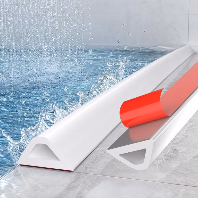 Striscia sigillante in silicone, 170 cm, colore bianco, per bagno e cucina