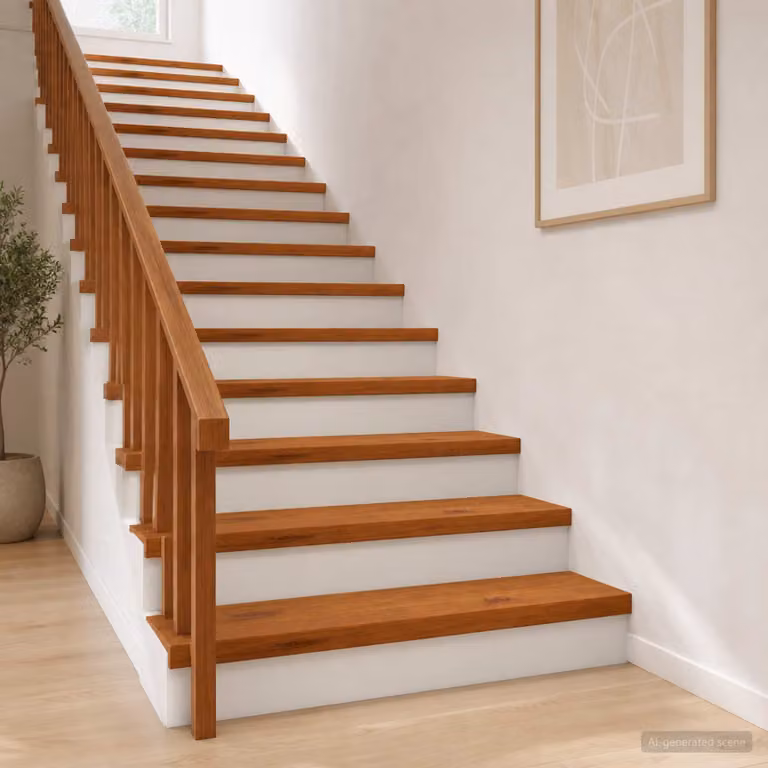 Set di 2 gradini per scale vidaXL in pietra naturale, colore marrone, L: 80 cm, P: 30 cm, H: 2 cm