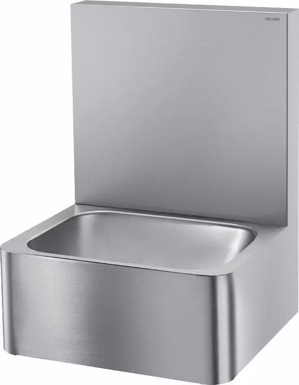 Lavabo Delabie Hygiene pannello posteriore alto Edst. 1.4301 sat.