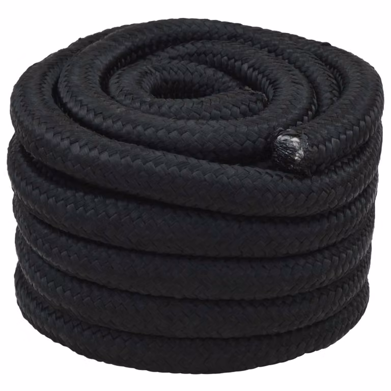 Corda da barca vidaXL in plastica nera, diametro 3 mm, lunghezza 50 m