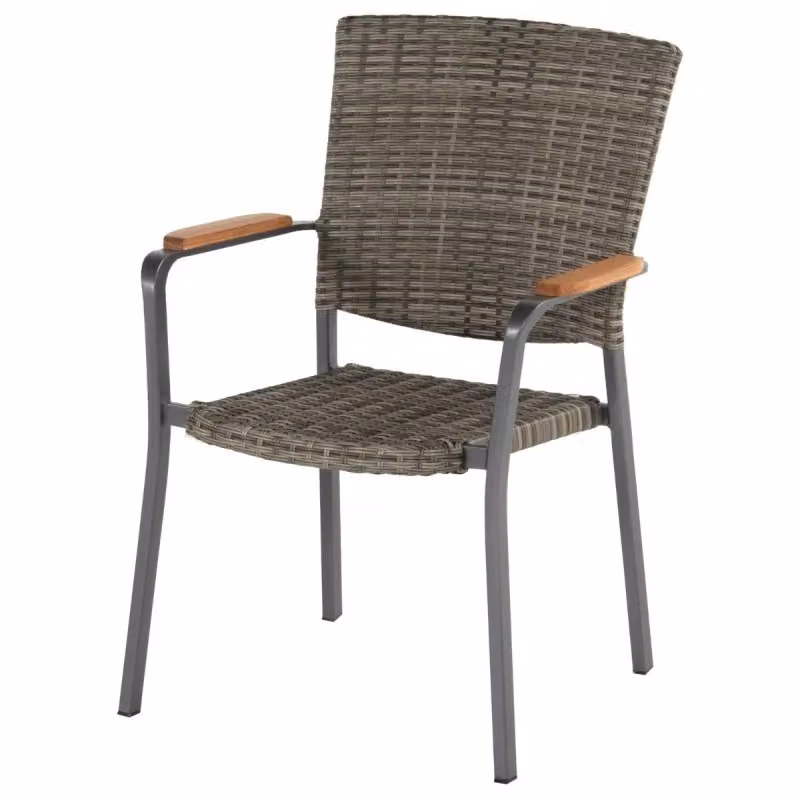 Sedia da pranzo SINTRA Dining in polyrattan e alluminio HARTMAN, impilabile e resistente alle intemperie, disponibile in antracite, marrone o grigio – 2