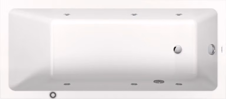 Duravit No.1 baignoire pour WC encastrée, rectangulaire, 1700x750mm, Jet Protect,1 pente de dossier, blanc, 760490000JP1000, 760490000JP1000