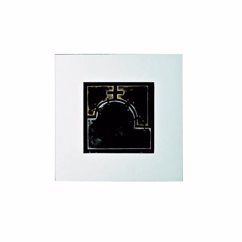 Quadro astratto moderno Stones con olio su tela multicolore e nero, L 80 cm x P 3 cm x H 80 cm – 2