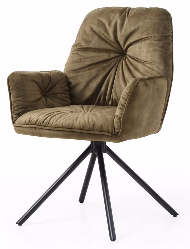 Sedia con funzione girevole a 360°, verde