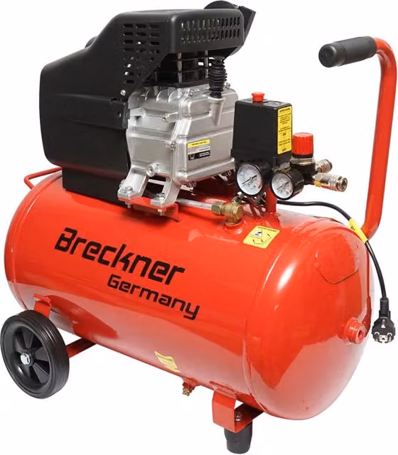 Compressore d'aria Breckner Germany rosso con volume 50L, potenza 1,5kW e pressione massima 8 Bar – 1
