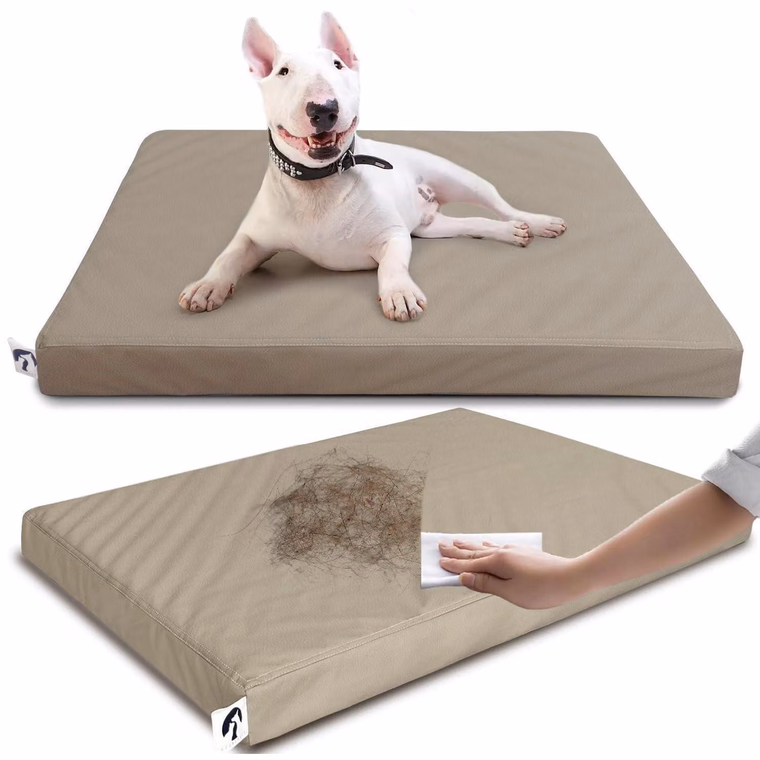 Cuccia per cani di taglia media, impermeabile, color grigio-marrone, dimensioni: 71 cm di lunghezza x 48 cm di larghezza x 7 cm di altezza