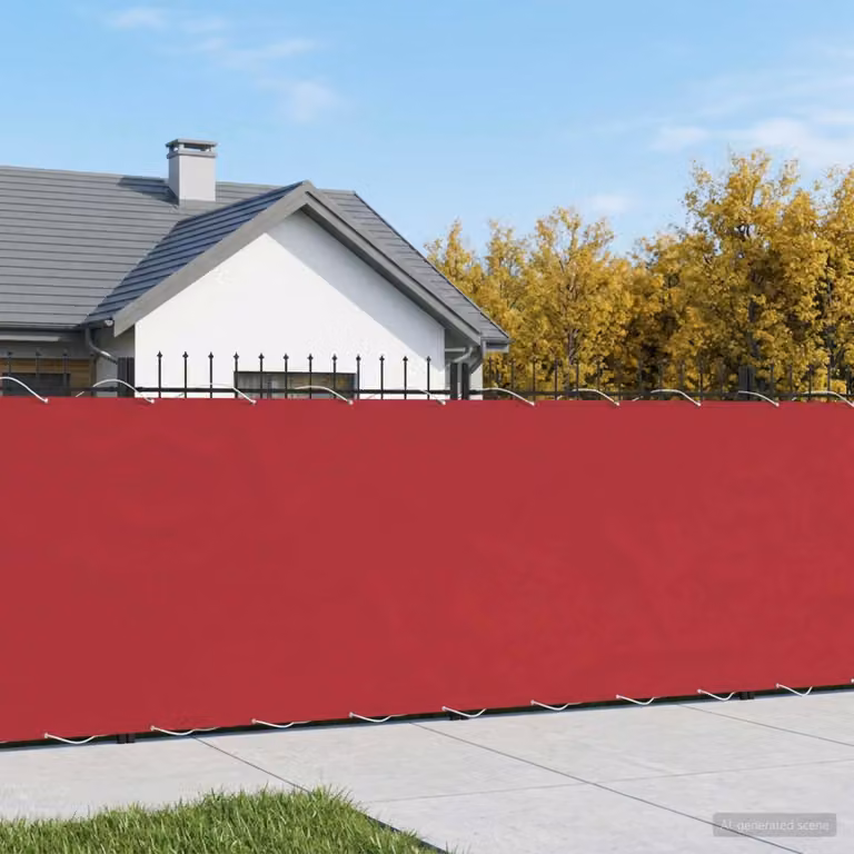 Schermo di privacy per balcone vidaXL in poliestere rosso, H: 180 cm x L: 1000 cm