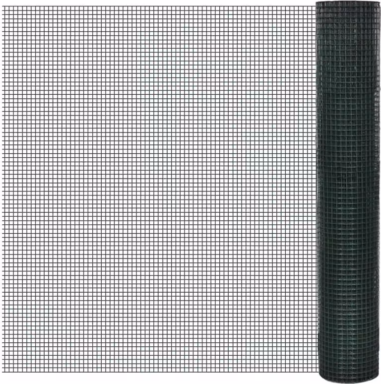 Maison Exclusive - Recinzione in Rete per Pollaio Rivestita in PVC 25x1 m Verde